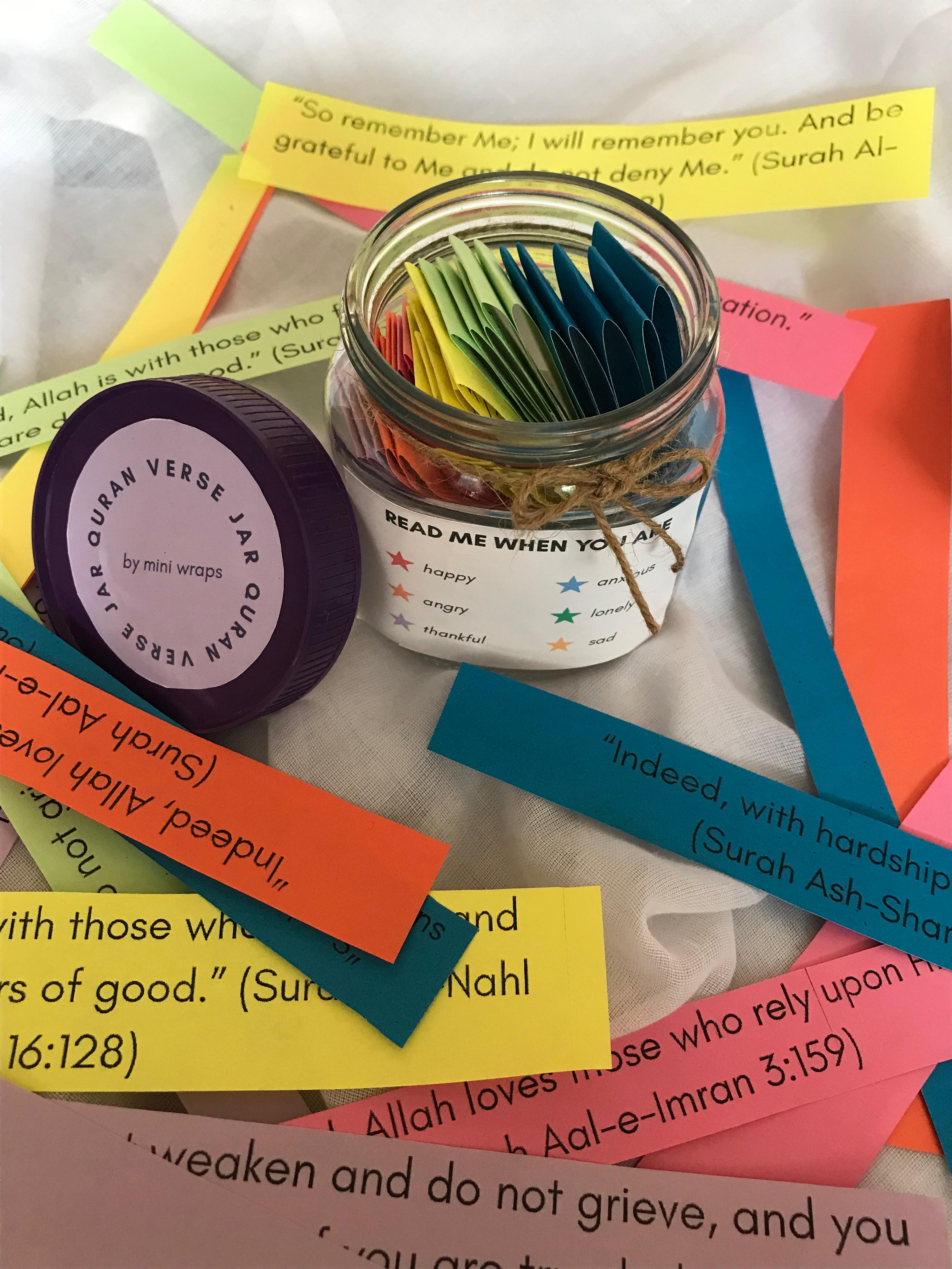 Quran Verse Jar – Daily Inspiration & Comfort | Islamic Gift Jar