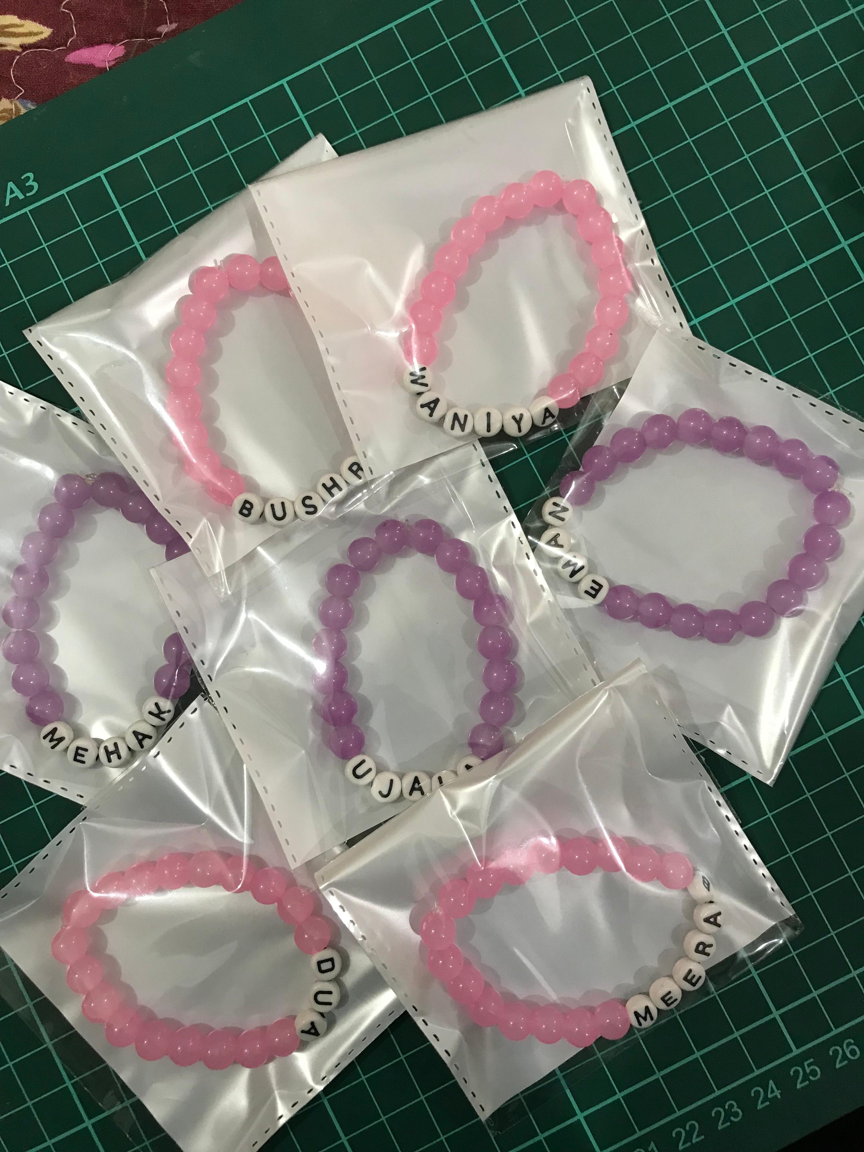 Custom Beaded Name Bracelets – Personalized Gift