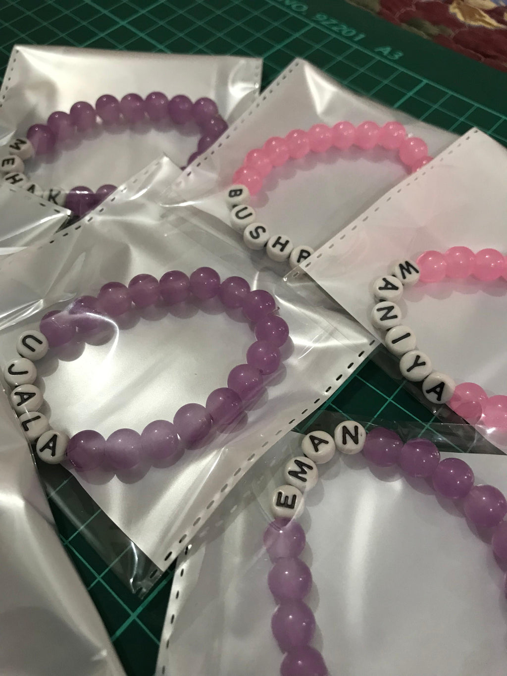 Custom Beaded Name Bracelets – Personalized Gift