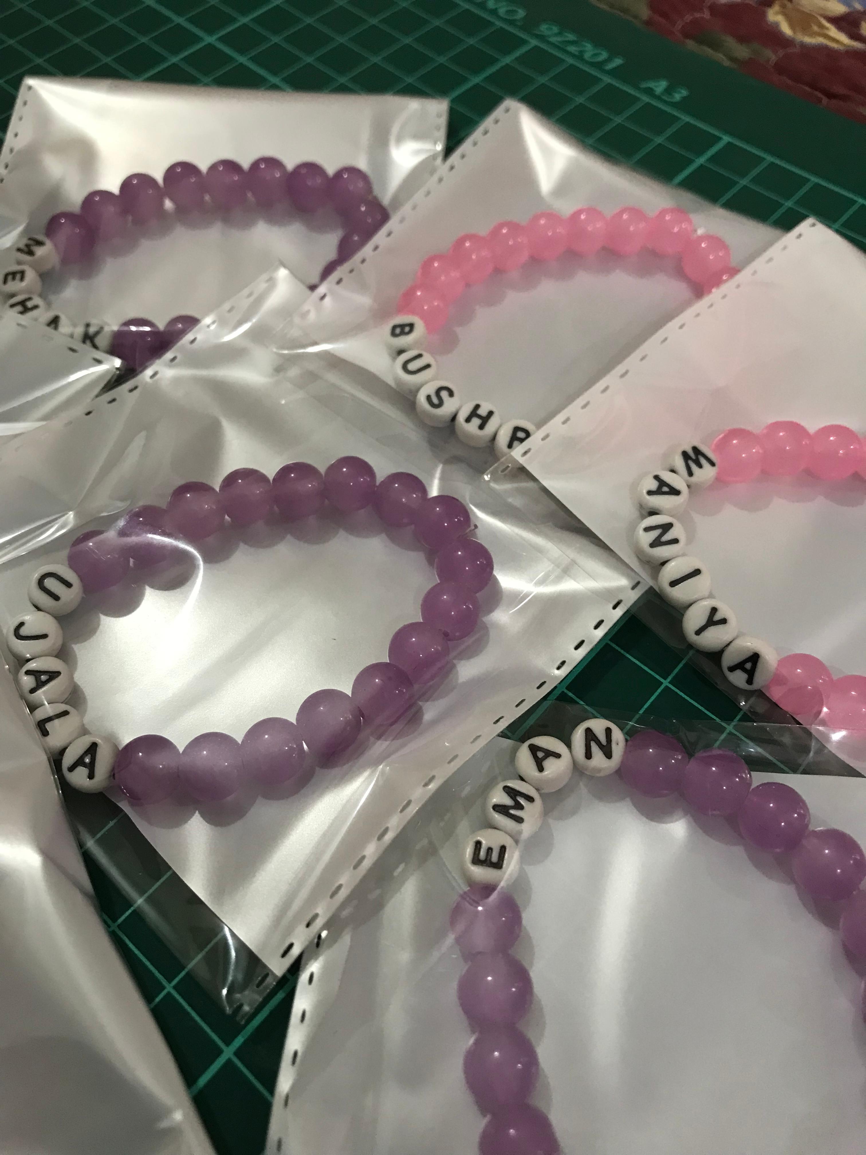 Custom Beaded Name Bracelets – Personalized Gift