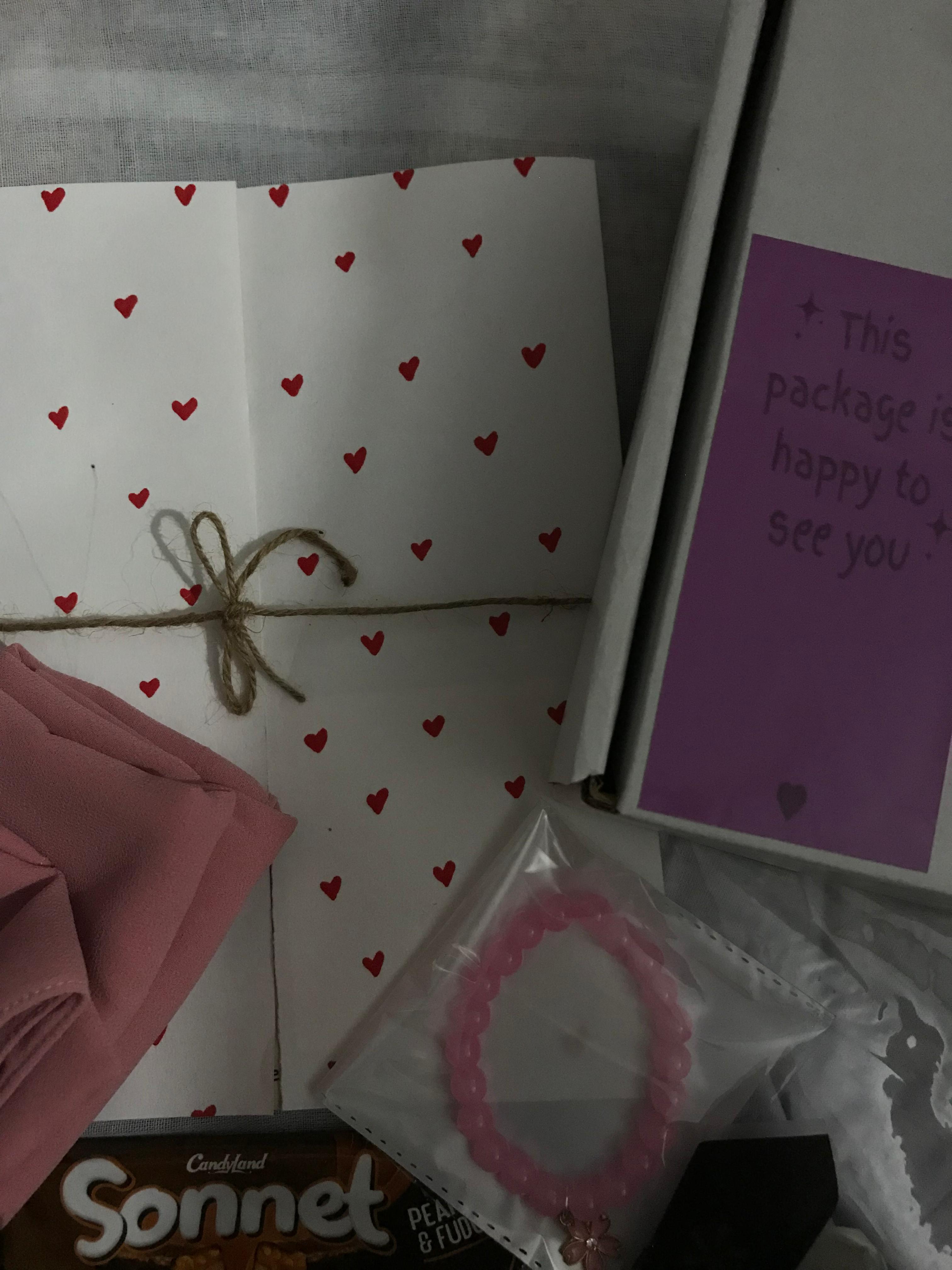 Elegant Birthday or Surprise Gift Box with Hijab & Niqab set, Accessories & Chocolates